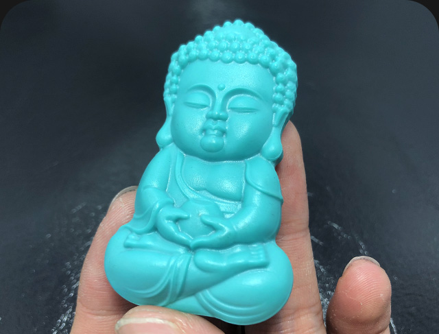 玉石雕刻機電腦雕刻綠松石成什么模樣？