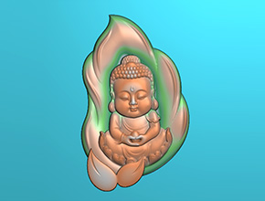 【水晶小佛】浮雕系列 水晶雕刻機(jī)電腦精雕圖