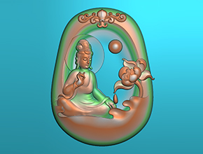 【玉雕觀音】浮雕系列 雕刻機(jī)玉石掛件圖片大全