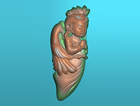 瑪瑙小天使吊墜玉雕電腦圖紙下載-享刻電腦玉雕