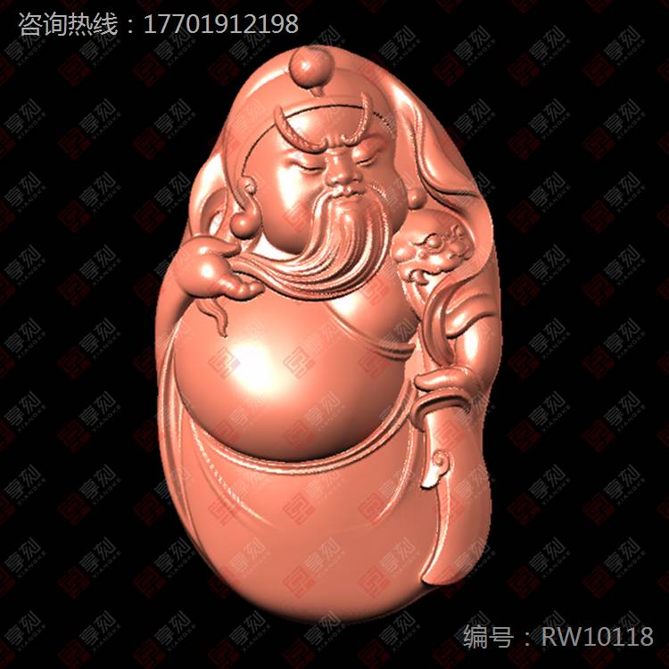 立體小關(guān)公手把件圖紙