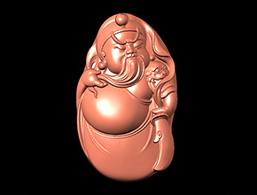 手把件關(guān)公玉雕電腦雕刻圖紙-享刻雕刻機(jī)廠家