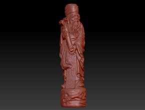 享刻玉石立體雕刻圖紙-八仙人物 張國老