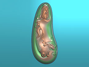 關(guān)公雕刻翡翠掛件玉雕圖-享刻玉雕機圖