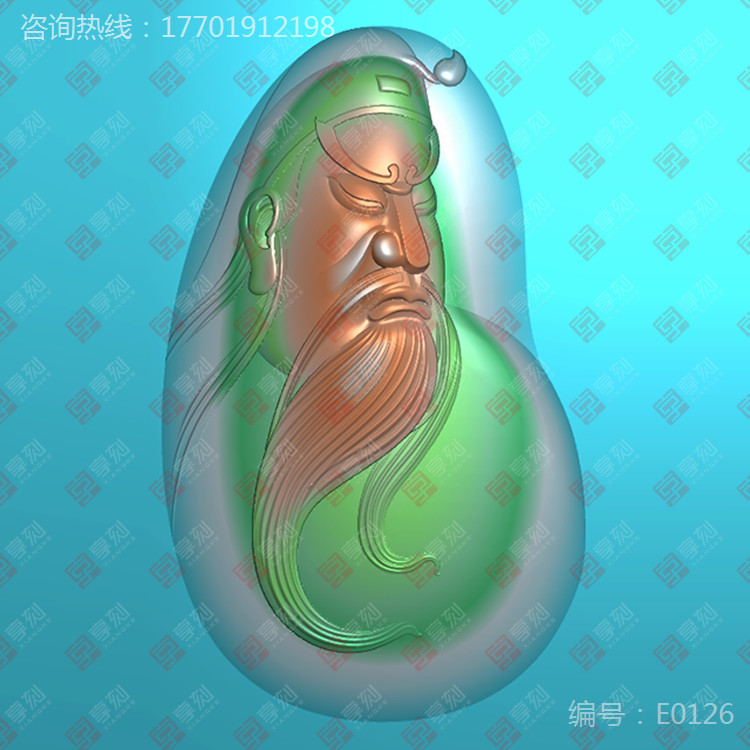關(guān)羽玉石雕刻精雕圖