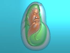 關(guān)羽玉石雕刻精雕圖-享刻玉雕機廠家