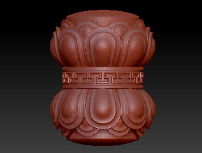 蓮花款桶珠玉石精雕圖_玉雕機廠家