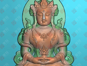 初學(xué)玉雕雕刻圖案-正裝翡翠觀音