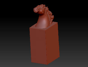 電腦印章玉雕圖紙-馬頭印章