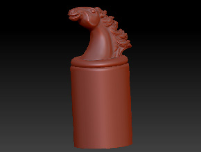 立體印章雕刻練習(xí)圖案-馬頭印章