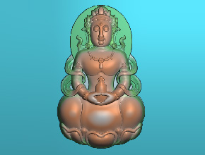 電腦玉雕機(jī)專用圖紙-正裝翡翠觀音圖