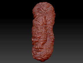 電腦玉雕機(jī)精雕圖庫中心_麒麟手把件玉雕圖