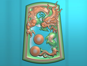 翡翠龍牌-享刻玉石雕刻圖紙下載