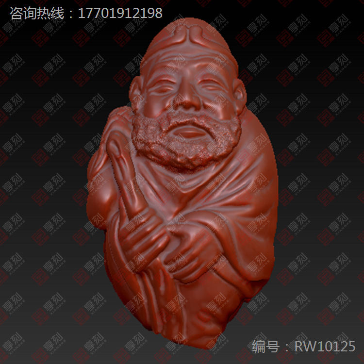 機(jī)雕橄欖核精雕圖