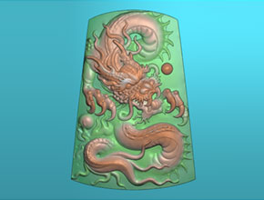 龍玉牌掛件精雕電腦圖紙下載-享刻玉石雕刻機