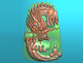 適合瑪瑙雕刻的龍牌圖案-享刻數(shù)控玉器雕刻機廠