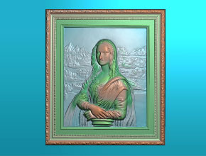 蒙羅麗莎浮雕圖_玉雕機(jī)加工工藝圖紙下載