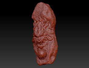 數(shù)控玉雕機(jī)精雕圖下載中心_龍吐珠手把件