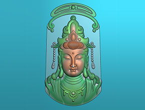 享刻玉石雕刻機(jī)精雕圖庫下載中心_觀音牌系列