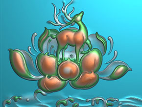 工藝品雕刻機(jī)-鹿系列工藝品精雕圖紙大全