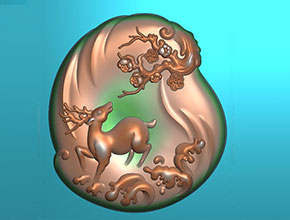 翡翠自動(dòng)雕刻機(jī)-梅花鹿精雕圖案大全下載