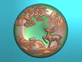 玉石加工機(jī)床_冰種翡翠鹿系列圖紙大全