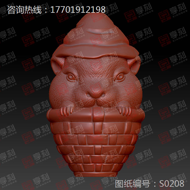 可愛老鼠電腦雕刻圖紙