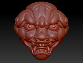 新款三通珠子獸頭系列精雕圖下載_珠子自動(dòng)雕刻