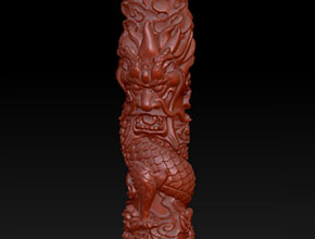 翡翠龍柱吊墜電腦精雕圖紙_玉石雕刻工具生產(chǎn)廠