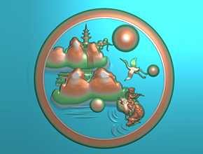 翡翠山水牌_精品玉雕工具數(shù)控雕刻玉雕圖紙下載