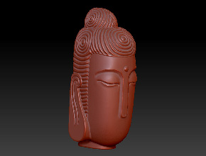 立體佛頭吊墜玉石精雕圖案_立體玉石雕刻機(jī)廠家