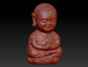 立體小佛公擺件玉石精雕圖案_立體玉雕機(jī)廠家