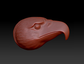 新款玉石鷹頭飾品玉墜精雕圖_享刻玉雕機(jī)廠家