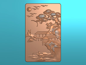 新款翡翠山水精雕圖系列_多功能玉石雕刻機(jī)廠