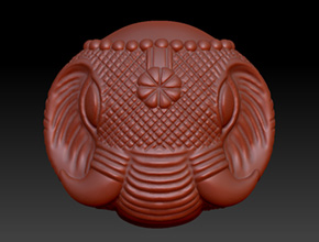 立體圣象吊墜精雕圖_瑪瑙翡翠琥珀雕刻機(jī)廠家