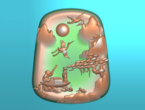 翡翠岫玉山水玉石雕刻圖案_玉器加工設(shè)備廠家