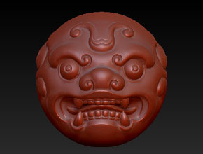 手串獸臉珠子精雕圖下載中心_綠松雕刻機(jī)廠家