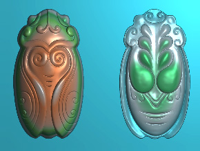 享刻翡翠金蟬吊墜雕刻精雕圖_玉石雕刻機(jī)廠家