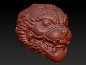 享刻YD4040綠松石雕刻機(jī)_立體獸頭吊墜手串精雕圖