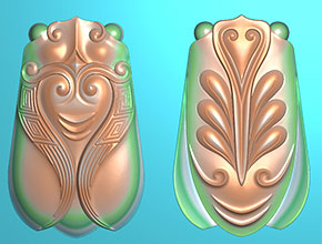 玉石雕刻用什么圖紙_金蟬系列玉雕精雕圖下載