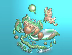 蓮花花件精雕圖_電腦玉雕機(jī)廠家下載網(wǎng)