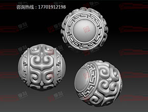 綠松回紋珠子電腦精雕圖_玉鼎享刻雕刻機(jī)廠家