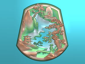 山水精雕玉雕圖紙下載_全自動玉石電腦雕刻機(jī)廠