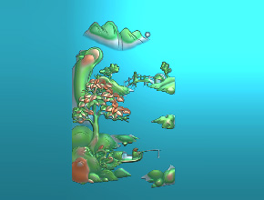 玉器雕刻加工電腦山水玉雕圖案大全_玉鼎享刻雕