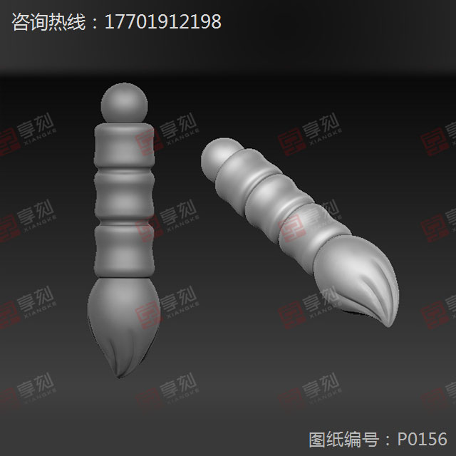 毛筆玉雕精雕圖案