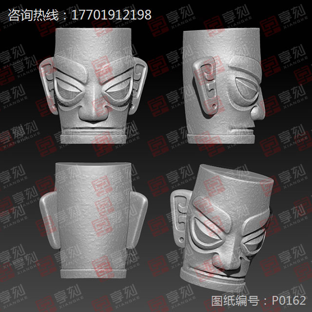 三星堆模型雕刻圖紙