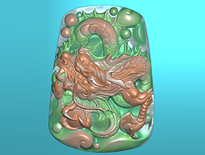 墨翠龍牌玉雕圖紙欣賞_享刻玉雕工具廠家