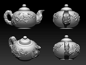 茶壺玉石雕刻圖紙下載_茶壺五軸雕刻機(jī)廠家