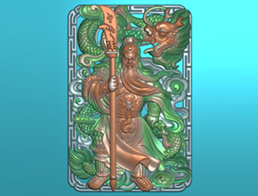 五虎將關云長玉石精雕圖_享刻小型雕刻機廠家