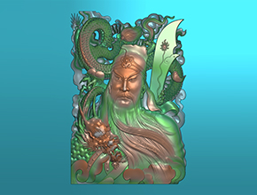 新關(guān)羽龍牌精雕圖_享刻K20玉石雕刻機